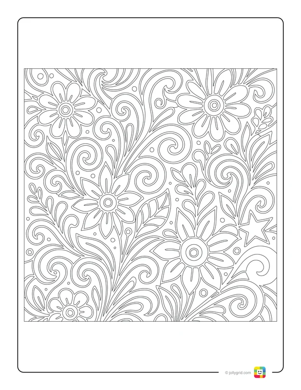 Garden of Spirals - Free Printable Coloring Page