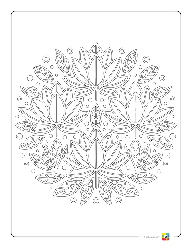 Lotus Harmony - Free Printable Coloring Page